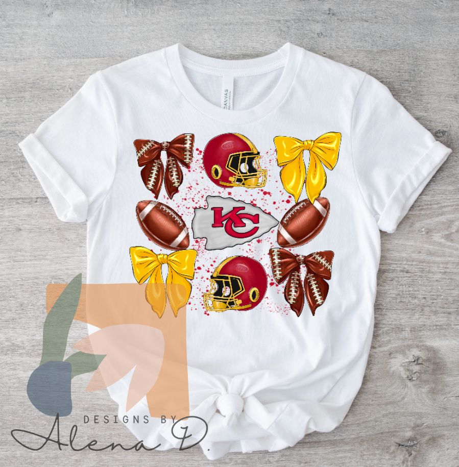 KC Chiefs Coquette Bow