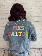 Load image into Gallery viewer, Chenille Letter Jean Jacket
