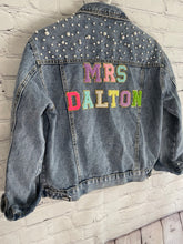 Load image into Gallery viewer, Chenille Letter Jean Jacket
