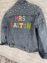 Load image into Gallery viewer, Chenille Letter Jean Jacket
